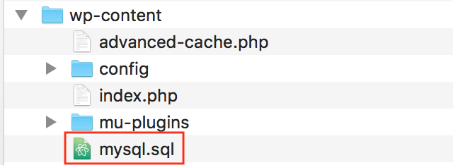 Locate the backup file